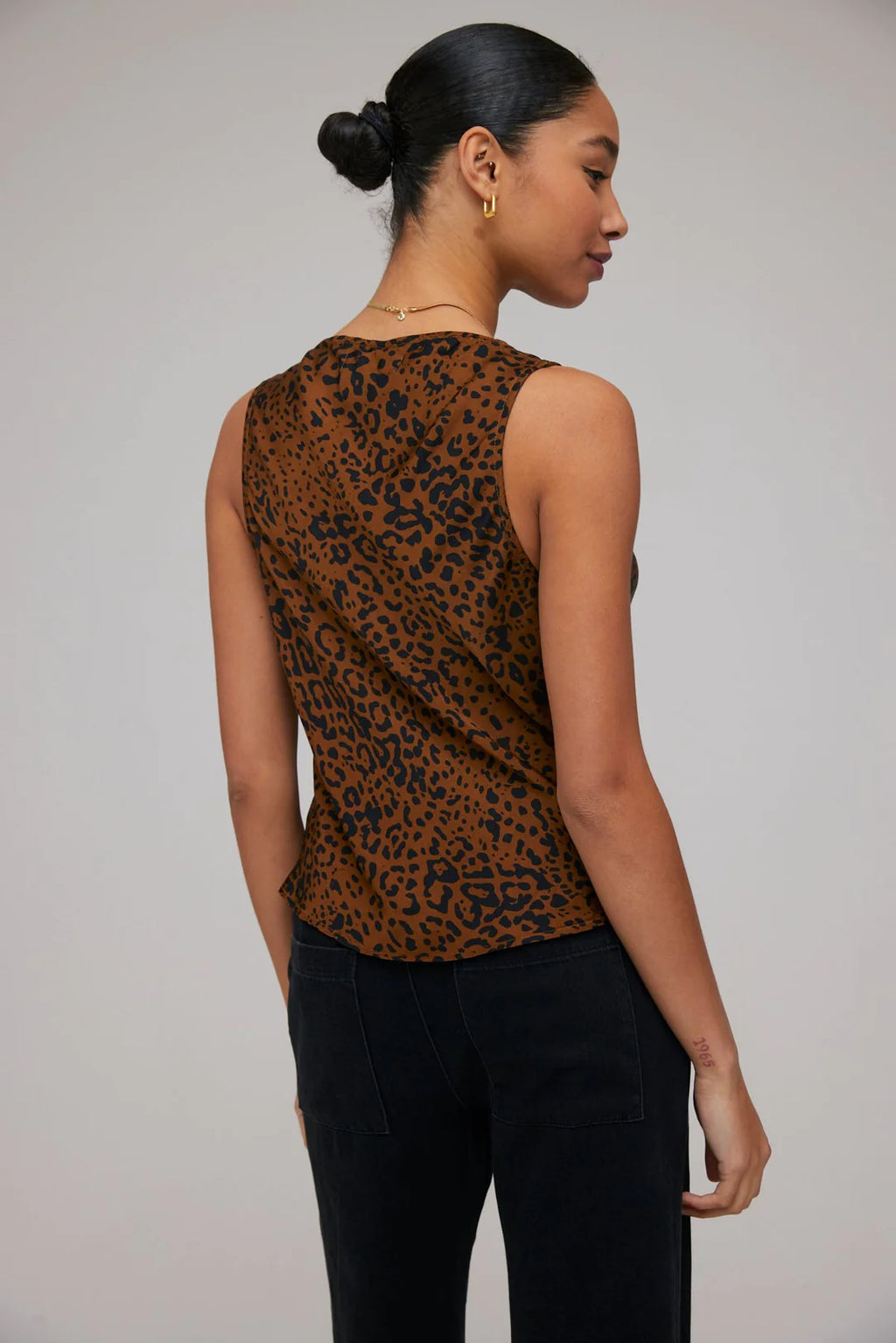 Scoop Neck Tank - Gold Spots