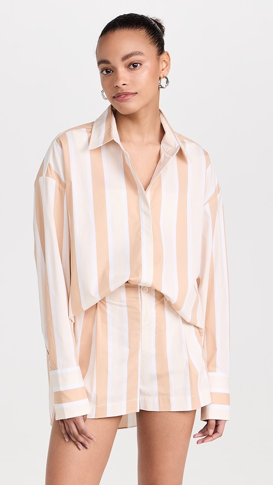 Zoey Shorts - Sand Stripe