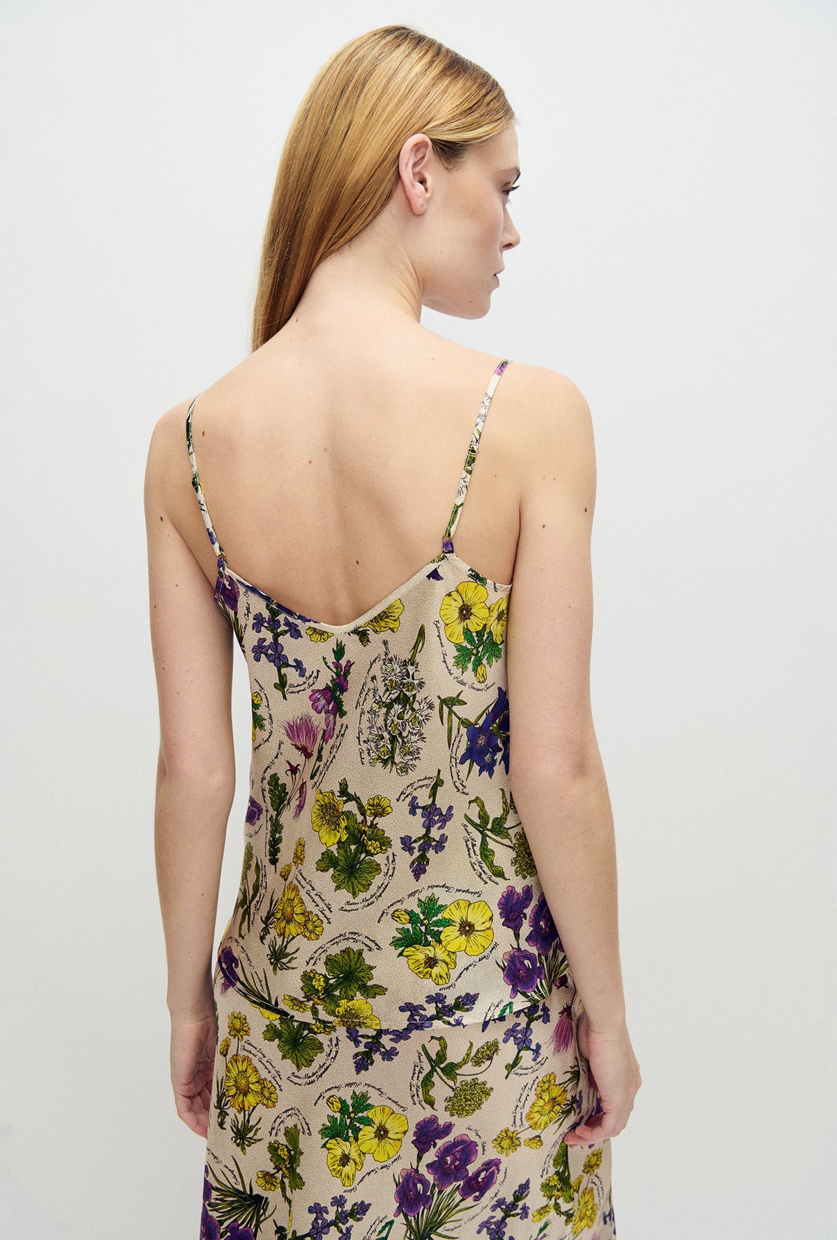 Bias Cut Cami - Endangered Flowers