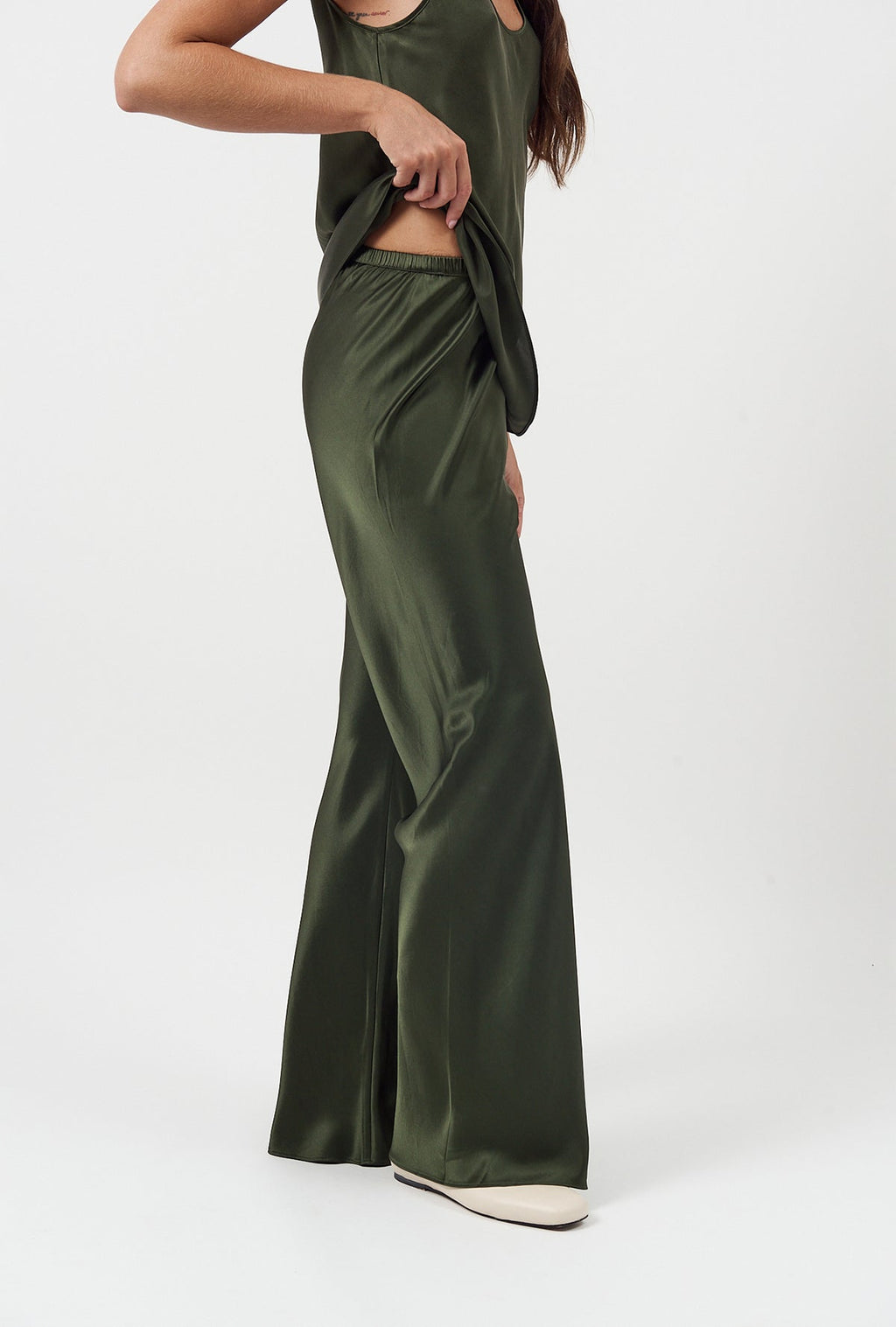 Bias Cut Pants - Cedar