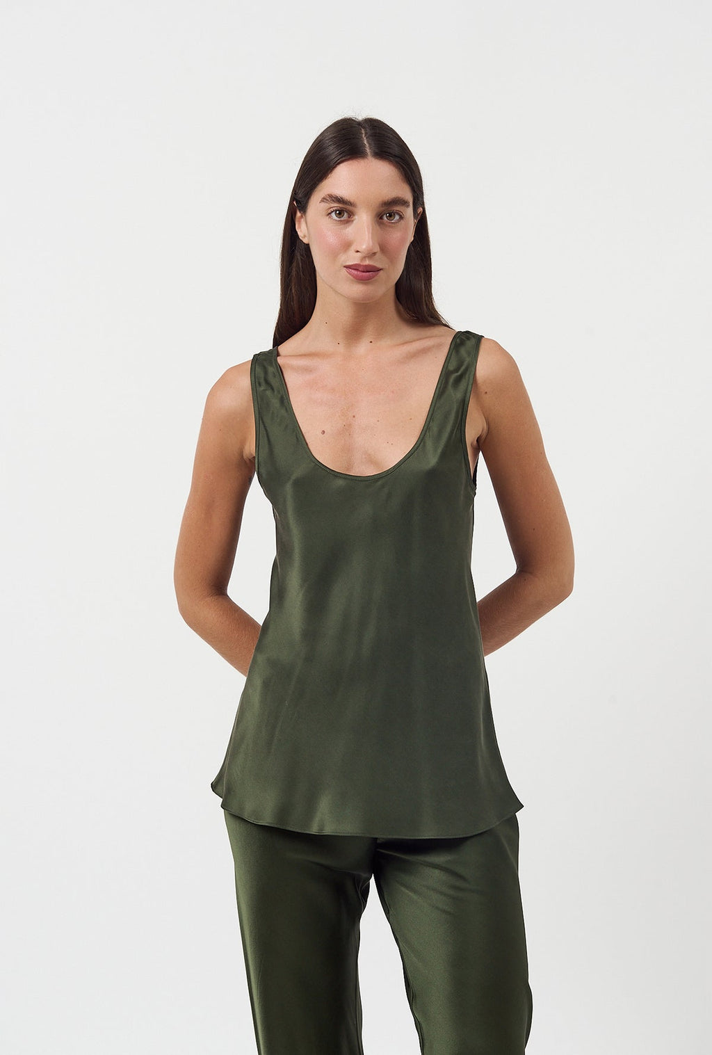 Scoop Neck Tank - Cedar