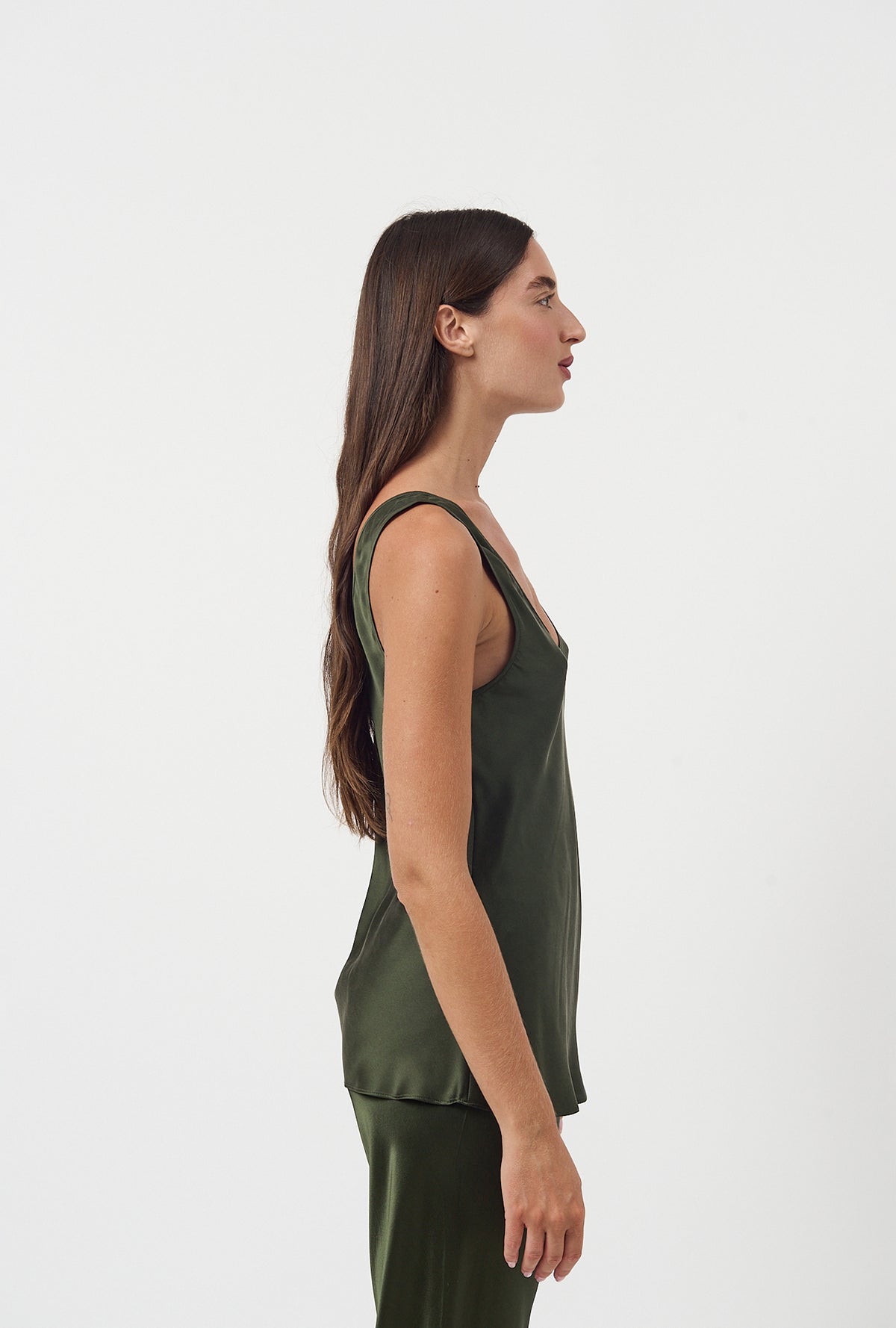 Scoop Neck Tank - Cedar