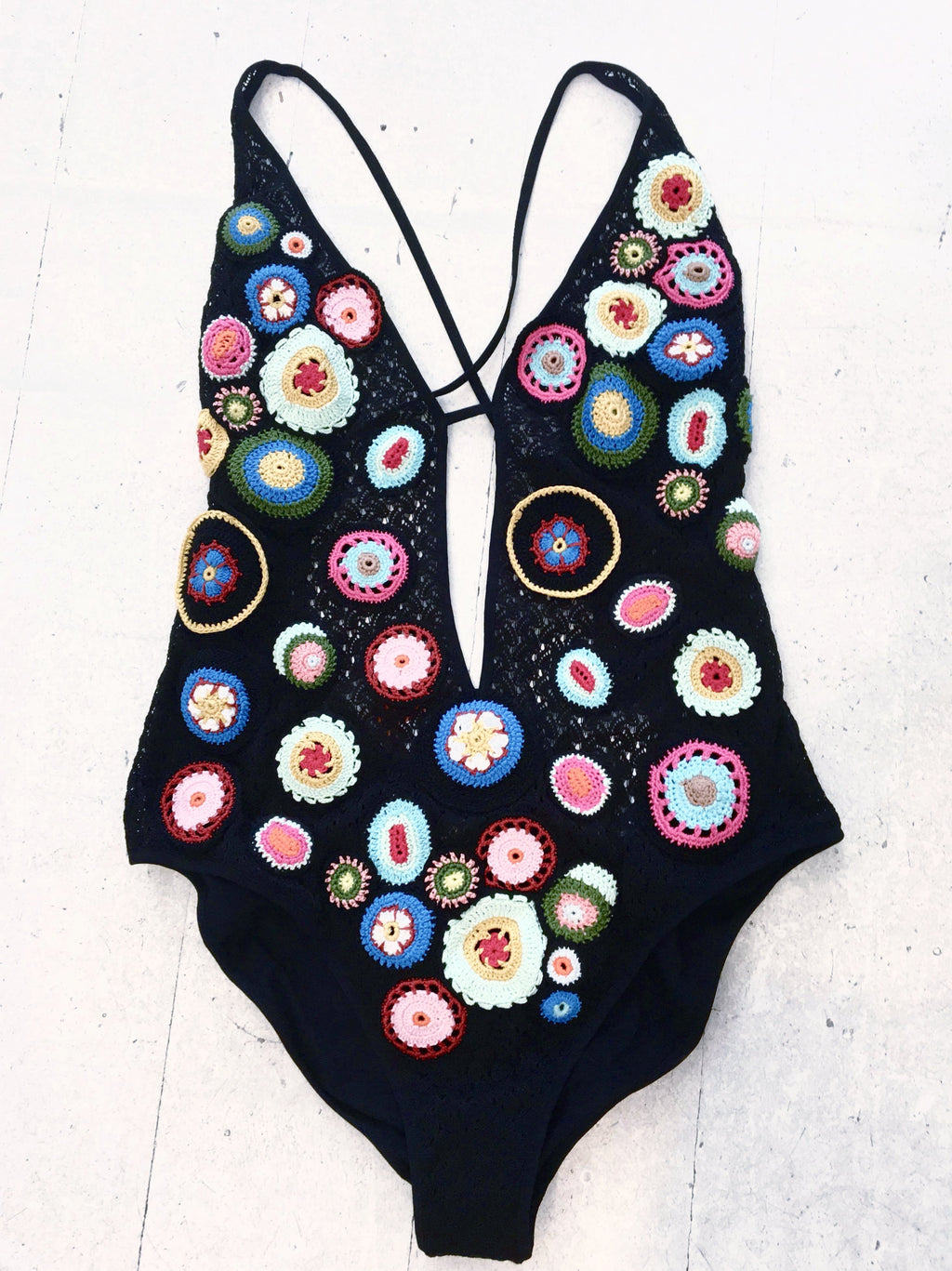 Crochet circle bathing suit