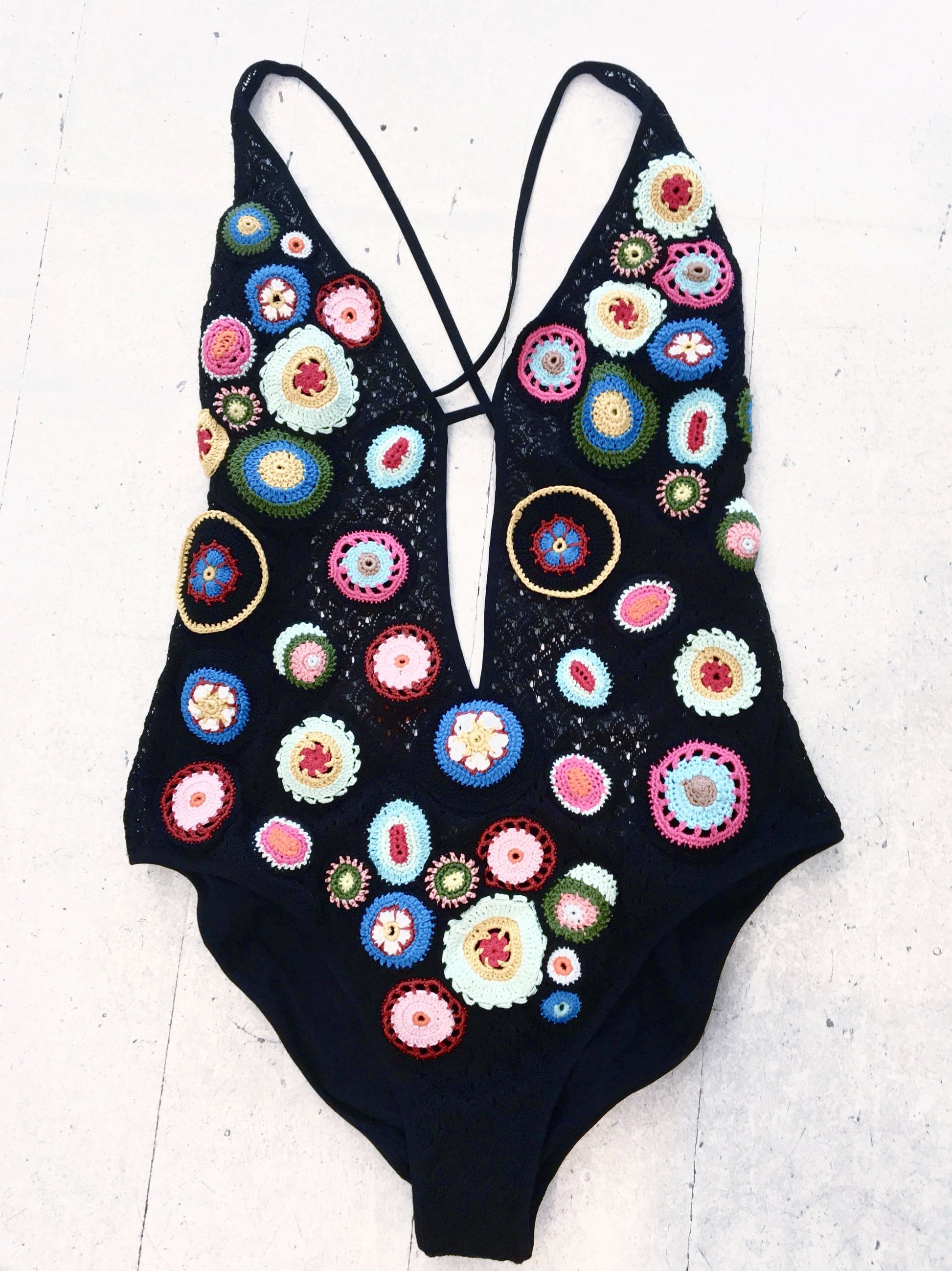 Crochet circle bathing suit