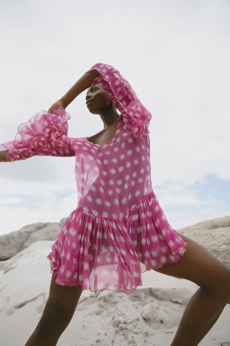 Sofia Fuschia Mini Dress