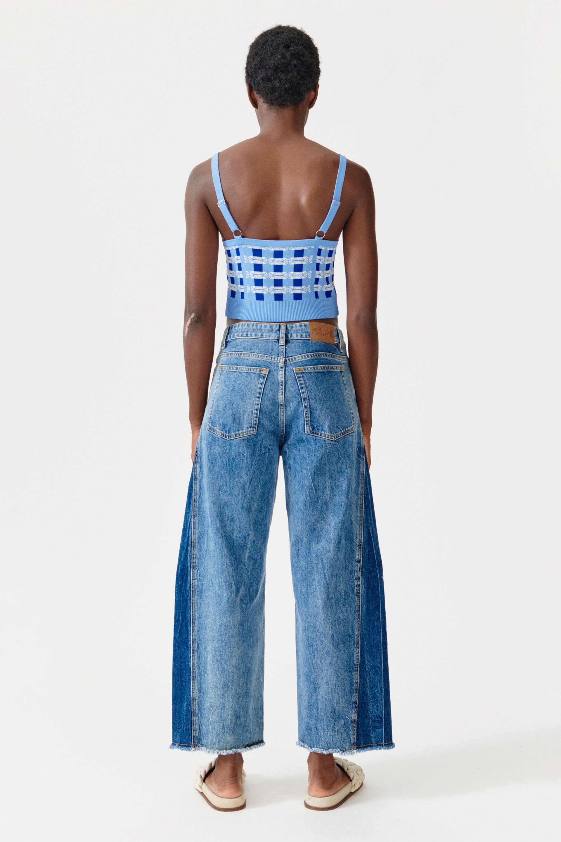 Cypre Top in Blue Check