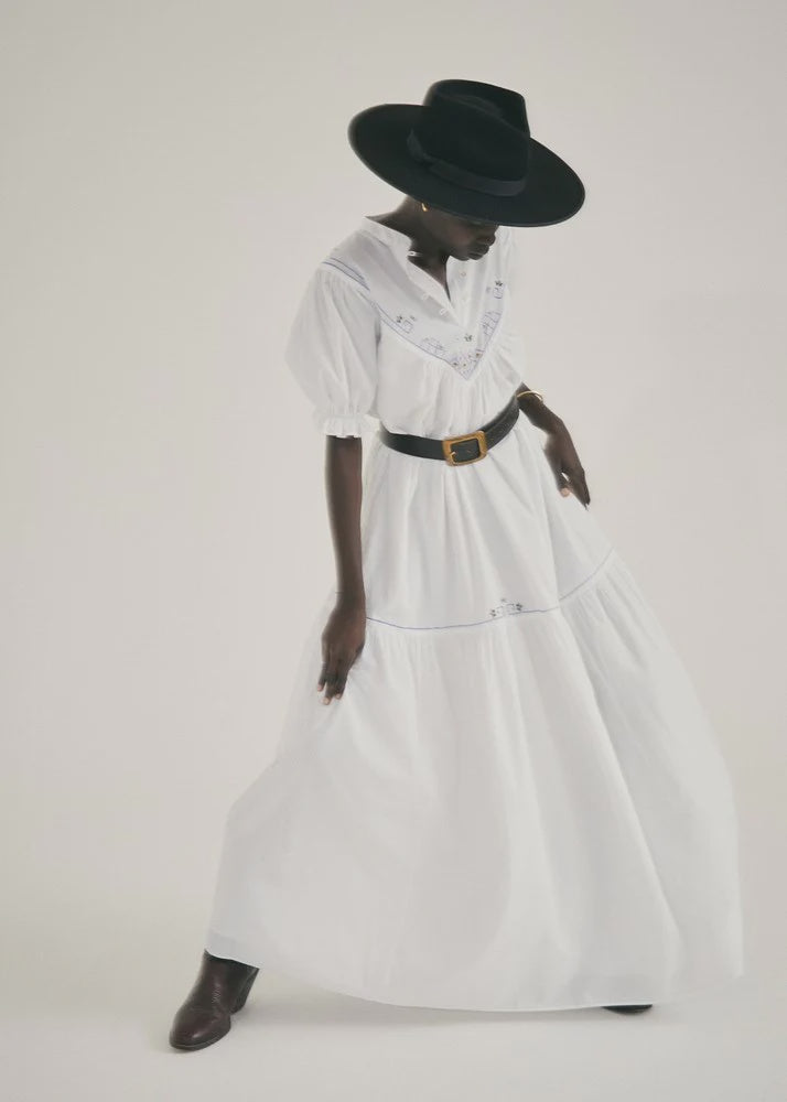 Bowie Embroidered Maxi Dress