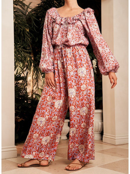 Uma Pant in Toffee Rose