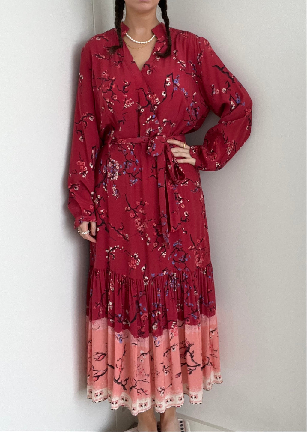 Wrapped Cherry Blossom Dress