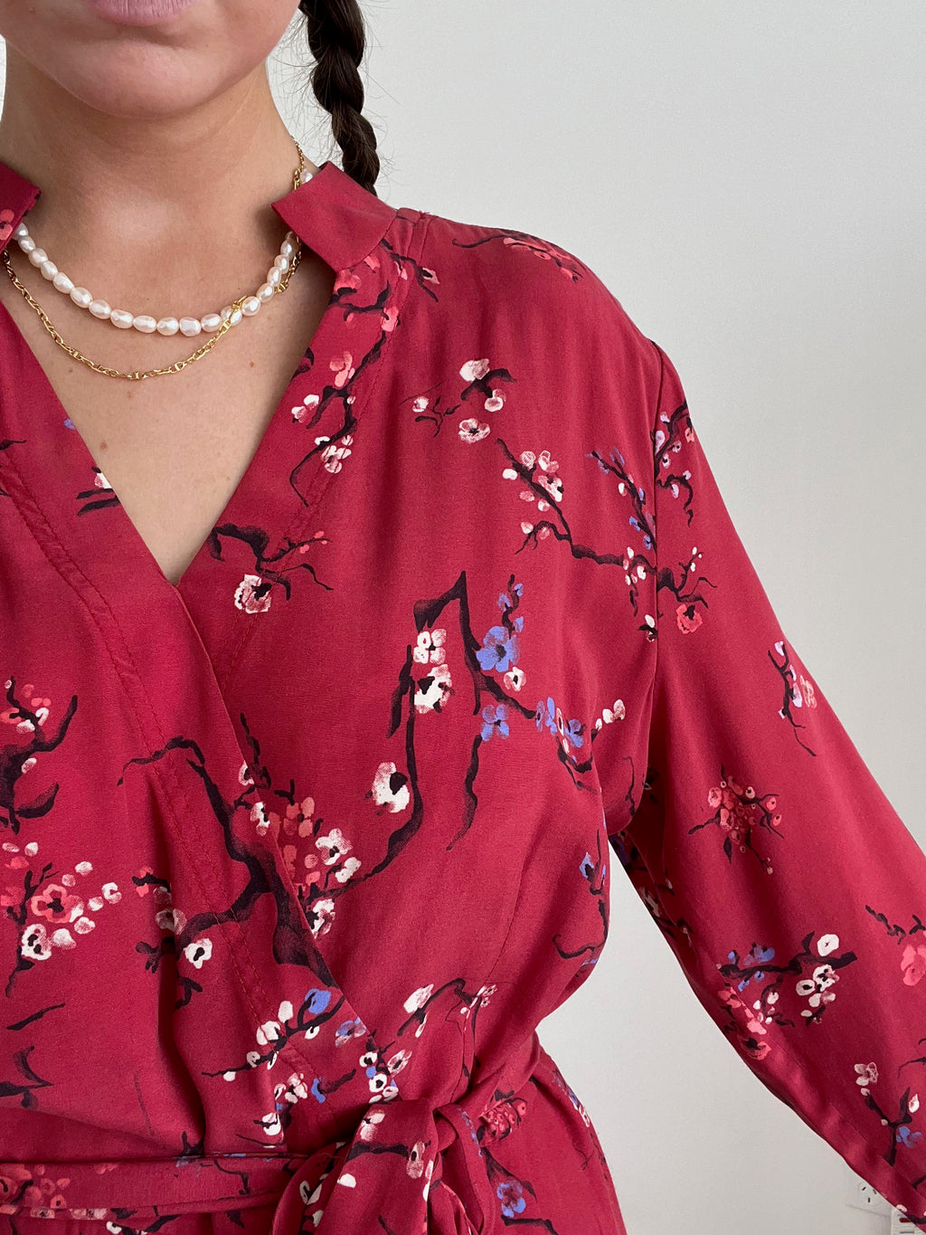 Wrapped Cherry Blossom Dress