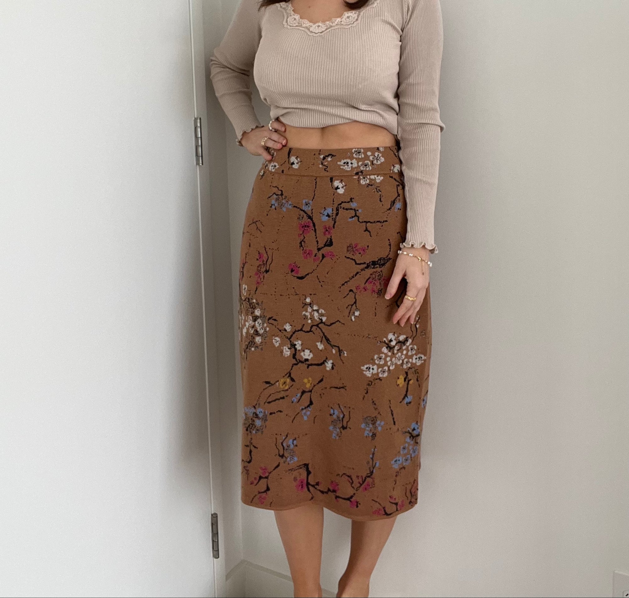 Cherry Blossom Pencil Skirt