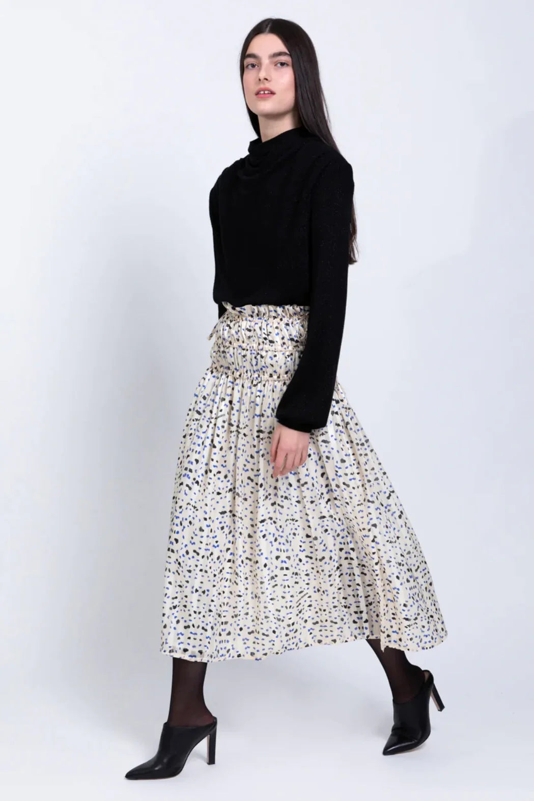 Wisteria Ivory Print Skirt