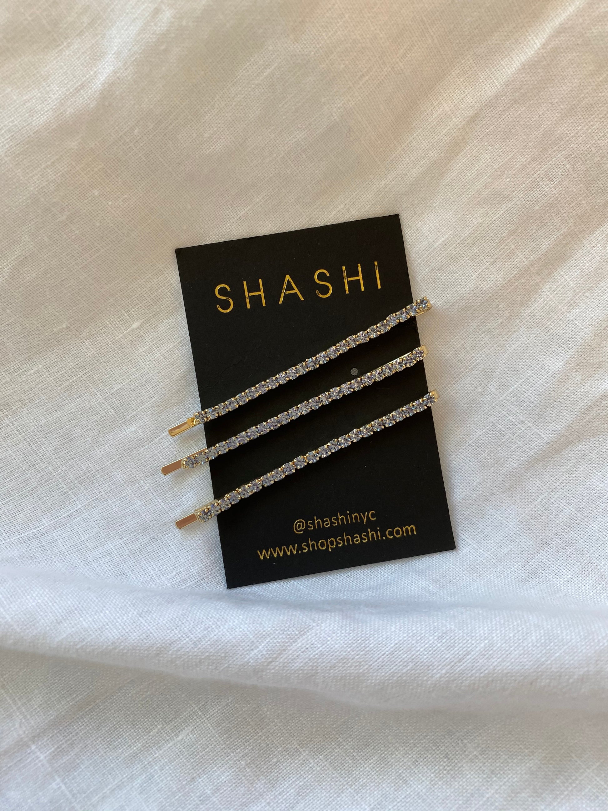 Coloured Stone Bobby Pin Set