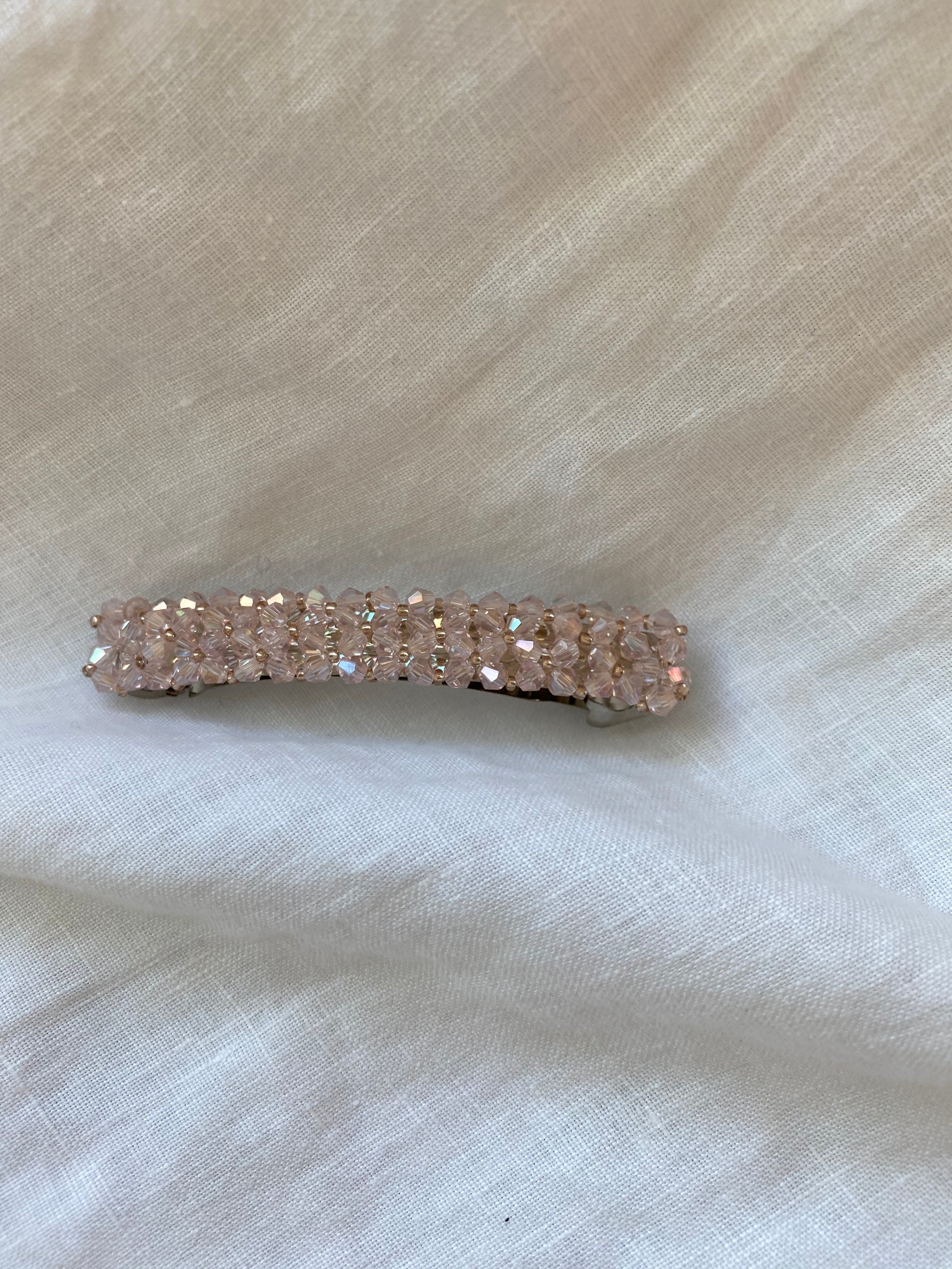 Pink Crystal Barrette