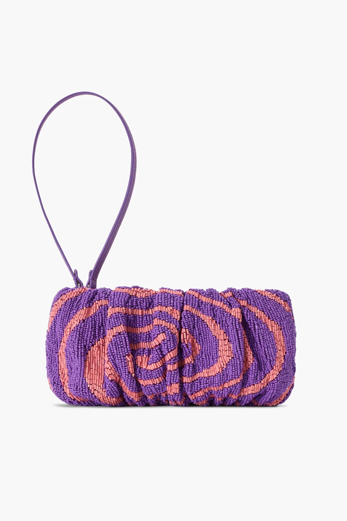 Beaded Bag Amethyst Acid Swirl