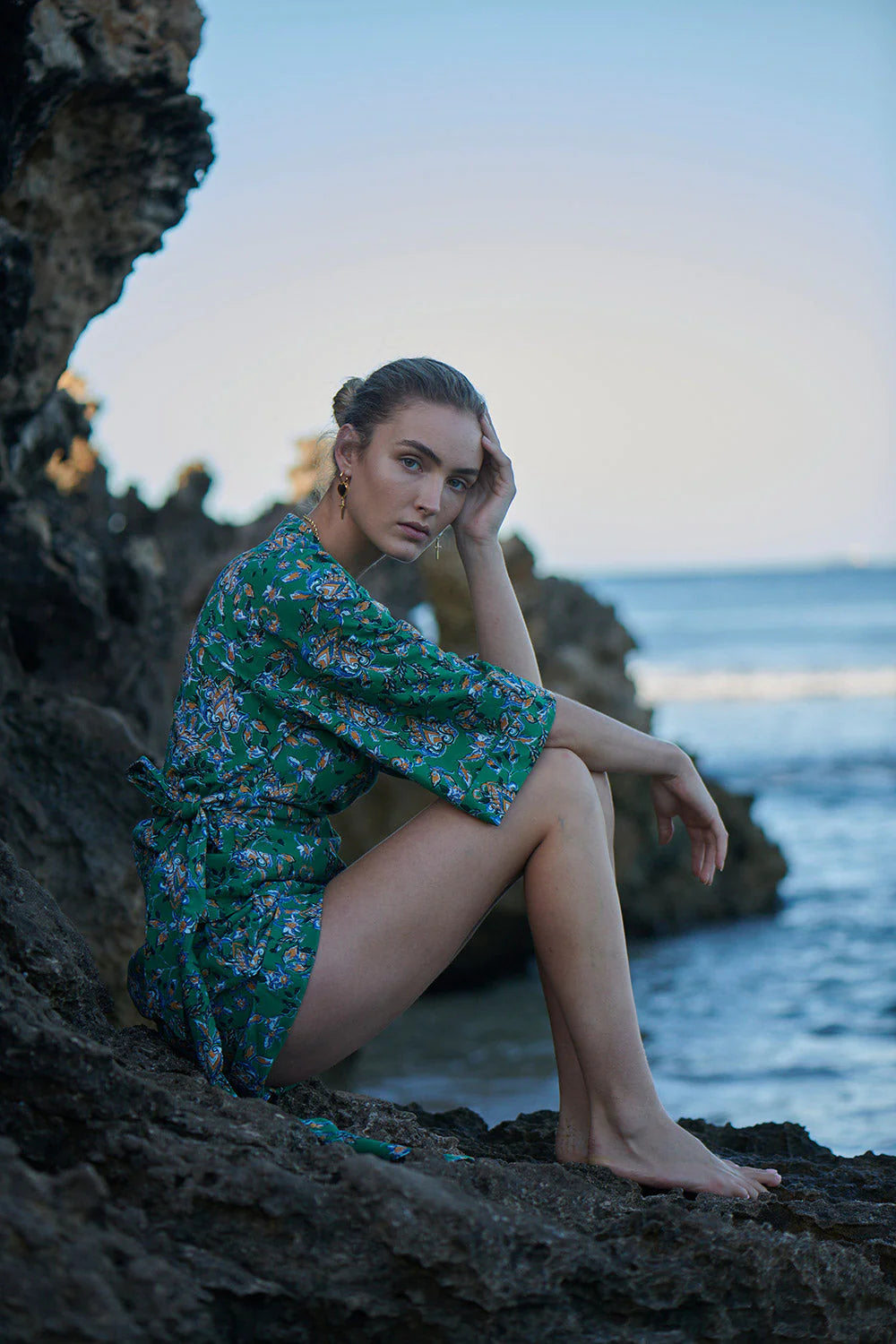 Dawn Green Print Short